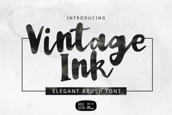 Vintage Ink Font Vintage Ink Font Poster 1