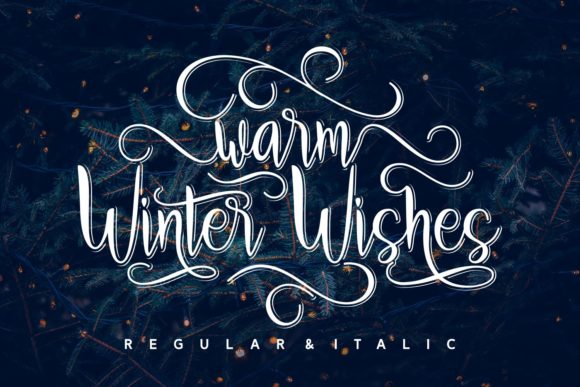 Warm Winter Wishes Font Poster 1