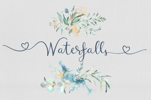 Waterfalls Font Waterfalls Font Poster 1