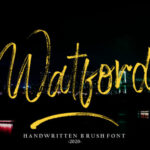 Watford Brush Font Poster 1