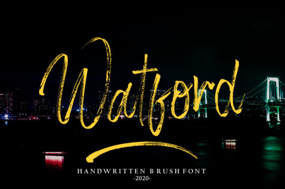 Watford Brush Font Poster 1