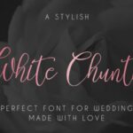 White Chunti Font Poster 1