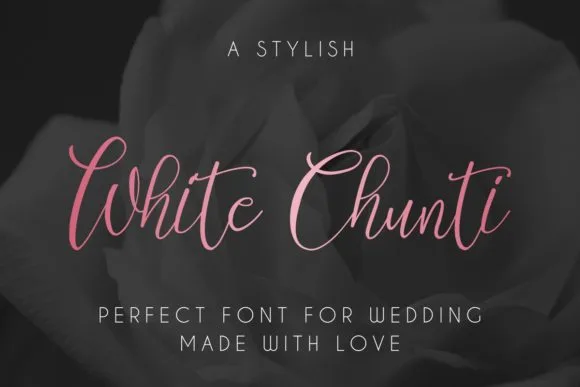 White Chunti Font Poster 1