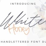White Honey Duo Font Poster 1
