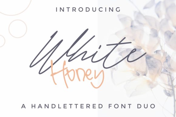 White Honey Duo Font Poster 1