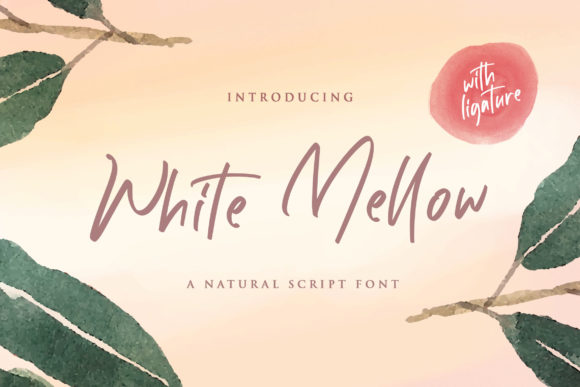 White Mellow Font Poster 1