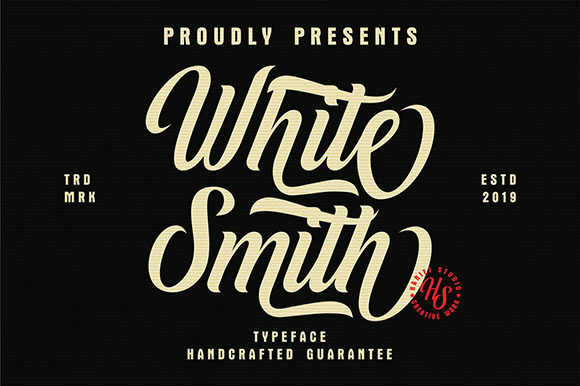 White Smith Font Poster 1