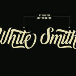 White Smith Font Poster 4