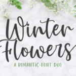 Winter Flowers Font Poster 1