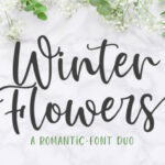 Winter Flowers Font Poster 1