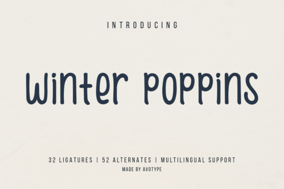 Winter Poppins Font Poster 1