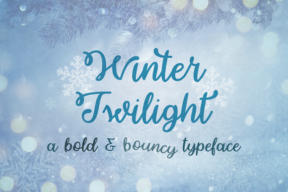 Winter Twilight Font Poster 1