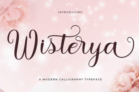 Wisterya Script Font Poster 1