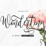 Wonderting Script Font Poster 1