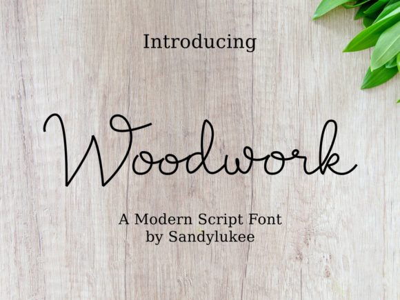 Woodwork Font Poster 1