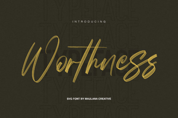 Worthness Font Poster 1
