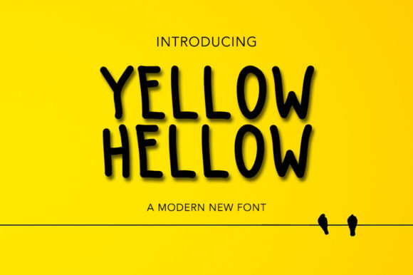 Yellow Hellow Font Poster 1
