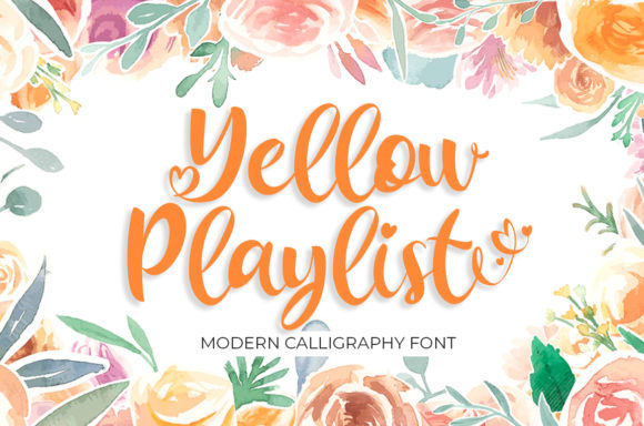 Yellow Playlist Font Poster 1