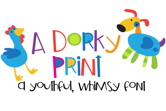 A Dorky Print Font