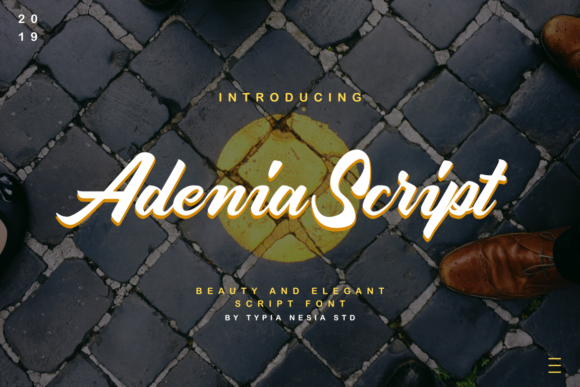 Adenia Script Font Poster 1
