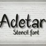 Adetar Stencil Font Poster 1