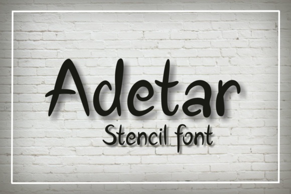 Adetar Stencil Font Poster 1