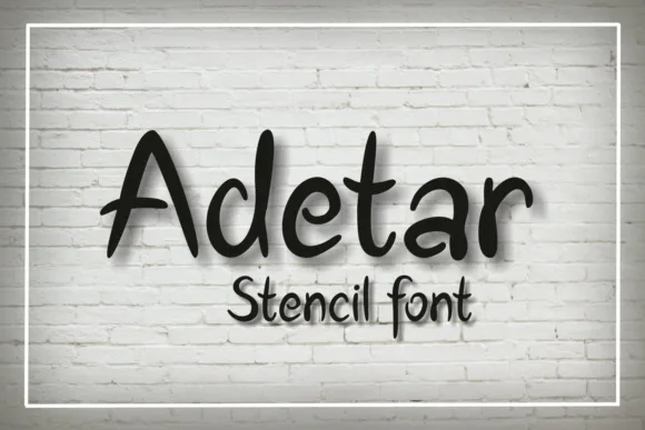 Adetar Stencil Font Adetar Stencil Font Poster 1