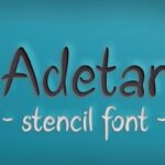 Adetar Stencil Font Poster 2