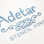 Adetar Stencil Font Poster 4