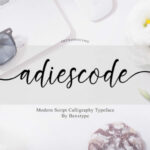 Adiescode Script Font Poster 1