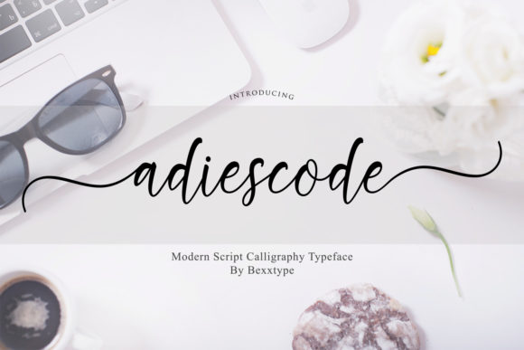 Adiescode Script Font Poster 1