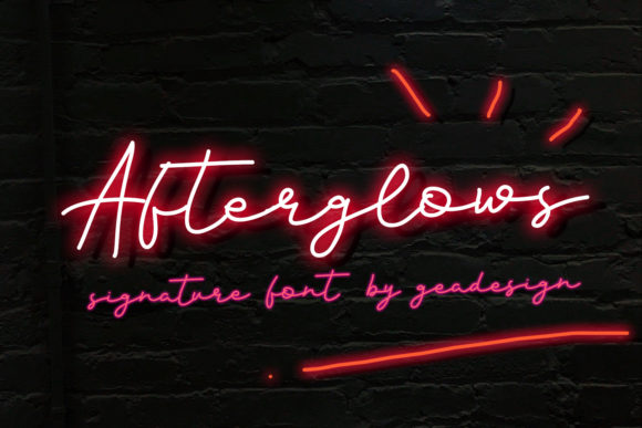 Afterglows Font