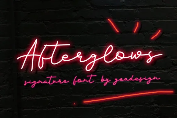 Afterglows Font Afterglows Font Poster 1