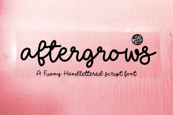 Aftergrows Font Aftergrows Font Poster 1