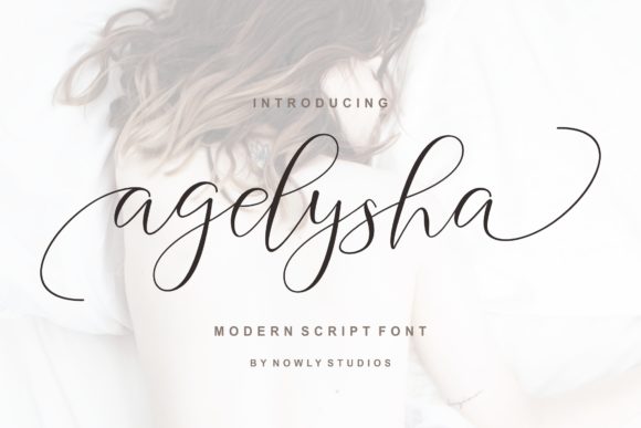 Agelysha Script Font Poster 1