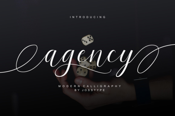Agency Script Font Poster 1