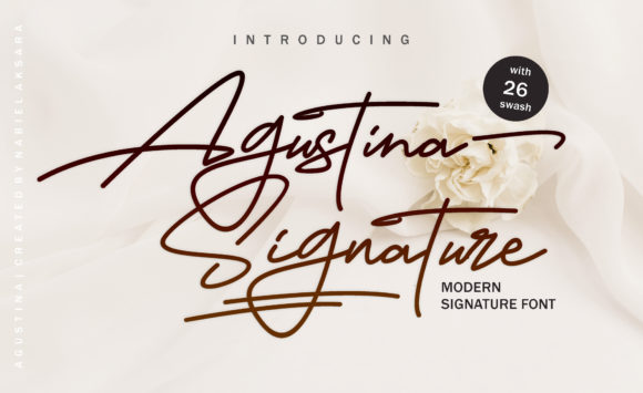 Agustina Signature Font Poster 1