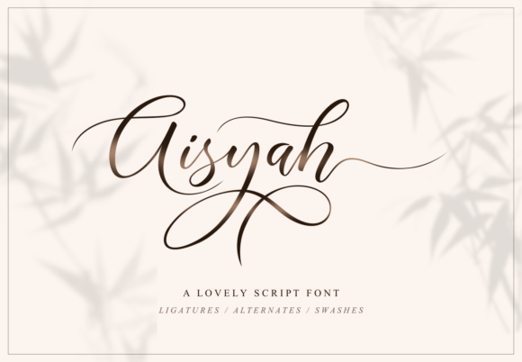 Aisyah Font Aisyah Font Poster 1