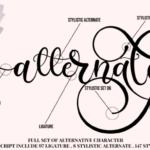 Alarate Script Font Poster 2