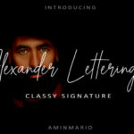 Alexander Lettering Font Poster 12