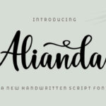 Alianda Script Font Poster 1