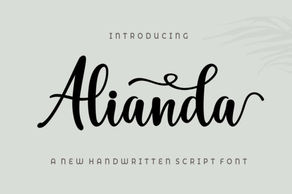 Alianda Script Font Poster 1