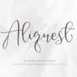Aliquest Script Font Poster 1