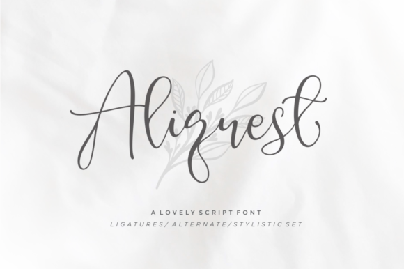 Aliquest Script Font Poster 1