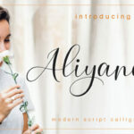 Aliyana Script Font Poster 1