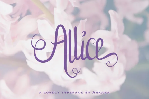 Allice Font Allice Font Poster 1