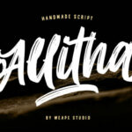 Allitha Script Font Poster 1
