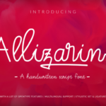 Allizarin Font Poster 1