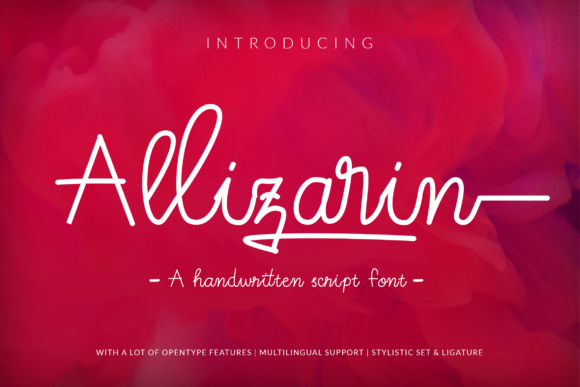 Allizarin Font Allizarin Font Poster 1