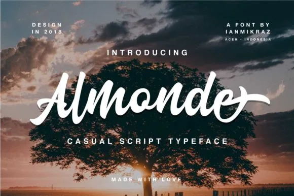 Almonde Script Font Almonde Script Font Poster 1